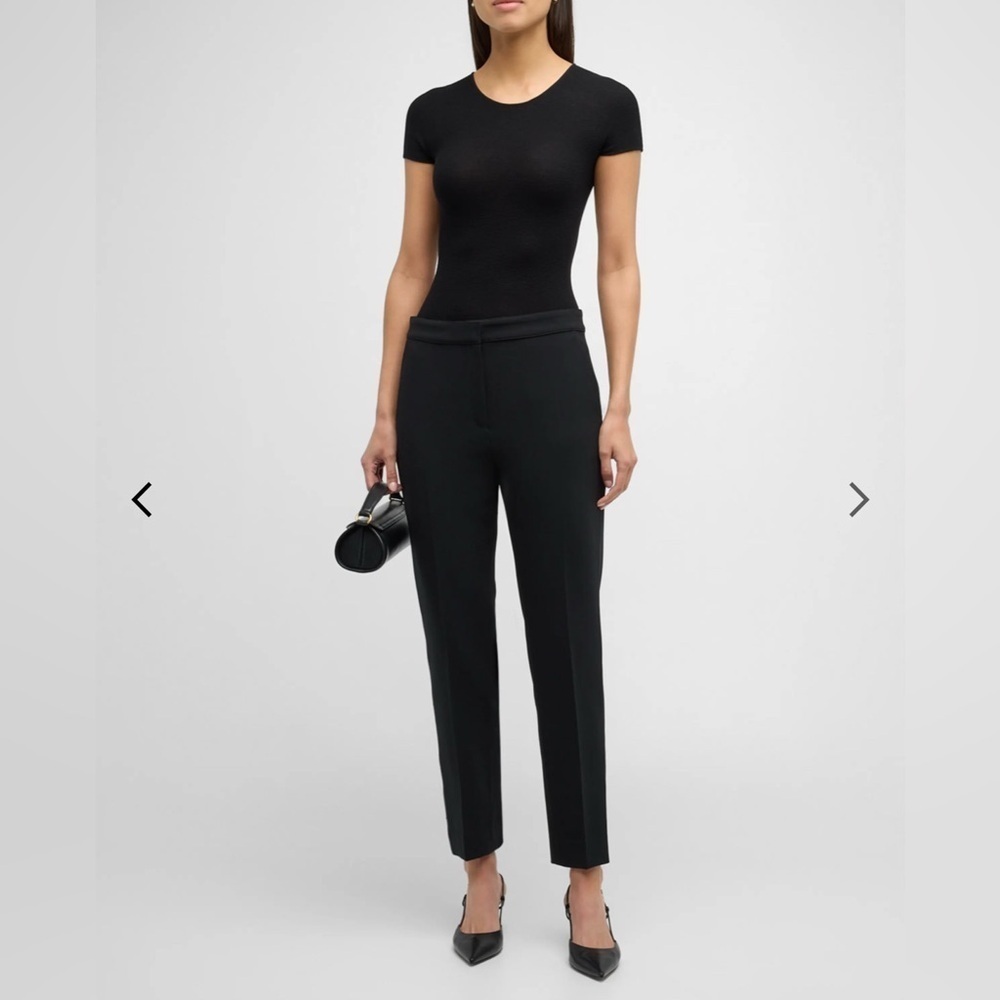 St. John Emma Cropped Black Dress Pants Trousers size 10